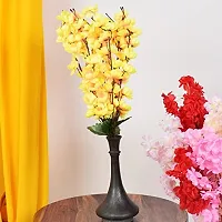 Ryme Artificial Orchid Blossom Flower (White, Yellow)-thumb2