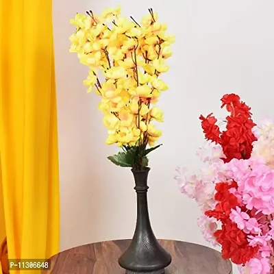 Ryme Artificial Orchid Blossom Flower (White, Yellow)-thumb3