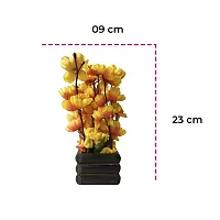 Ryme Blossom/Orchid Artificial Flower with Pot (Red, Yellow, Orange)-thumb3