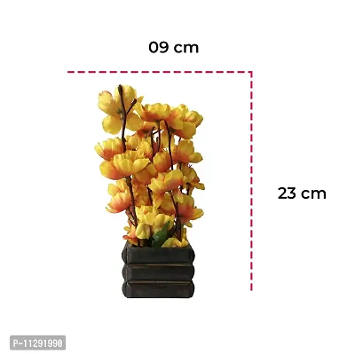 Ryme Blossom/Orchid Artificial Flower with Pot (Red, Yellow, Orange)-thumb4