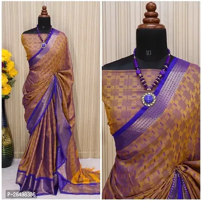 Stylish Pure Silk Saree With Blouse Piece For Women