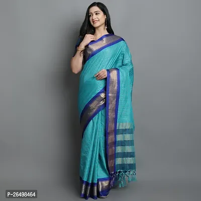 Stylish Cotton Saree With Blouse Piece For Women