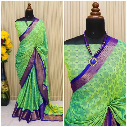 Ruhab's Women Pure Silk Banarasi Woven Design Saree With Unstitched BlouseHandwoven Marvels |