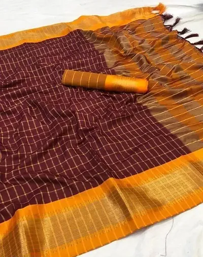 Best Selling Cotton Silk Saree with Blouse piece 