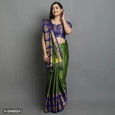 Stylish Art Silk Saree With Blouse Piece For Women-thumb0