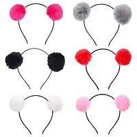 Pom Pom Hair Band Pack of 2 Multicolor Hair bands For Girls-thumb3