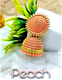 PEACH Stylish Earrings / Jhumka For Girls / Women (With Box Pack of 1 Pair)-thumb1