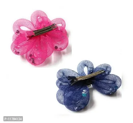 DRP Flower and Butter Fly Shaped Hair Clips  (Pack of 2)