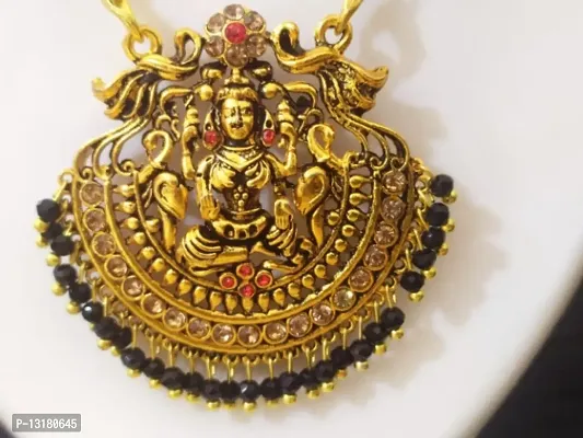 Meenakari Mangalsutra  Earring Set Alloy Gold-plated Jewel Set&nbsp;&nbsp;(Gold)-thumb4