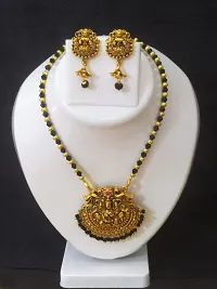 Meenakari Mangalsutra  Earring Set Alloy Gold-plated Jewel Set&nbsp;&nbsp;(Gold)-thumb4