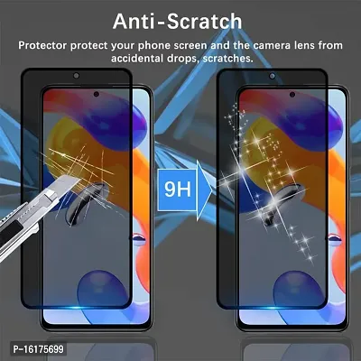 VM - PROTEC Privacy Screen Protector Compatible with XIAOMI REDMI 10 PRIME, [3D Full Coverage] [9H Hardness] [Anti-scratch] Anti-spy Tempered Glass Film-thumb3