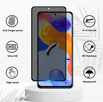 VM - PROTEC Privacy Screen Protector Compatible with XIAOMI REDMI 10 PRIME, [3D Full Coverage] [9H Hardness] [Anti-scratch] Anti-spy Tempered Glass Film-thumb1