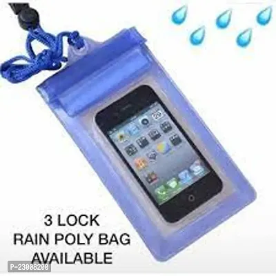Mobile Pouch Cover with 3 Sealed Layers  Cell Phone Pouch with Touch Sensitivity. Transparent Mobile Cover for Protection from rain and Viruses-blue-thumb0