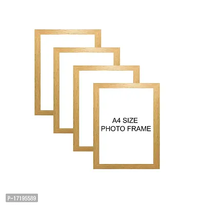 SJM Enterprises Collage Family Photo Frames, Set of 4, Wall Hanging Size- A-4 l BROWN WOOD-thumb2