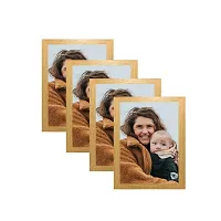 SJM Enterprises Collage Family Photo Frames, Set of 4, Wall Hanging Size- A-4 l BROWN WOOD-thumb2