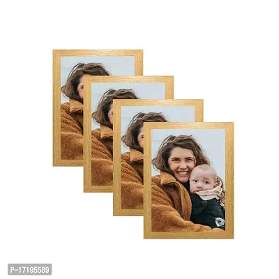 SJM Enterprises Collage Family Photo Frames, Set of 4, Wall Hanging Size- A-4 l BROWN WOOD-thumb3