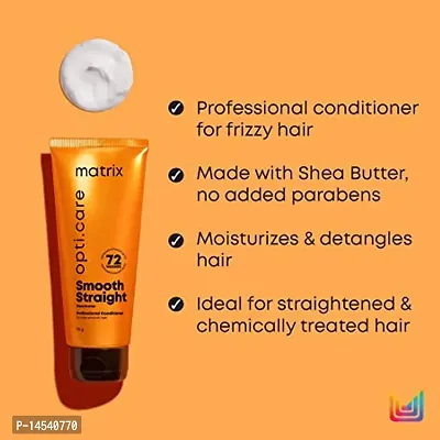 MATRIX Opti.Care Professional ANTI-FRIZZ Kit | For Salon Smooth, Straight hair | with Shea Butter | Shampoo 200ml + Conditioner 98g + Hair Serum 100ml-thumb3