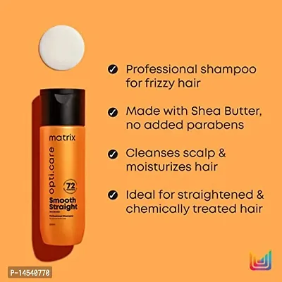 MATRIX Opti.Care Professional ANTI-FRIZZ Kit | For Salon Smooth, Straight hair | with Shea Butter | Shampoo 200ml + Conditioner 98g + Hair Serum 100ml-thumb5