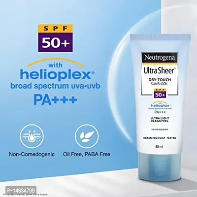 Neutrogena Ultra sheer Sunscreen, SPF 50+, Ultra light, for oily and dry skin, 118ml-thumb3