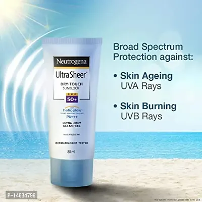 Neutrogena Ultra sheer Sunscreen, SPF 50+, Ultra light, for oily and dry skin, 118ml-thumb4