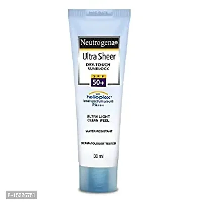 Neutrogena Ultra sheer Sunscreen, SPF 50+, Ultra light, for oily and dry skin, 30ml-thumb0