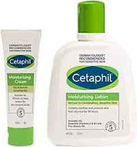 Cetaphil Moisturizing Lotion For Sensitive Or Dry Skin 250 ml and Moisturising Cream 80g Combo-thumb4