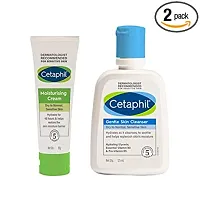 Cetaphil Moisturizing Lotion For Sensitive Or Dry Skin 250 ml and Moisturising Cream 80g Combo-thumb2