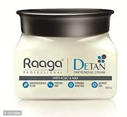 Raaga Professional De-Tan Tan removal Cream Kojic  Milk, 500 GM