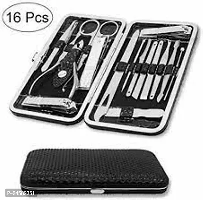 Manicure Pedicure Kit Nail Kit 16pc Stainless Steel Professional Grooming Kit  (16 ml, Set of 16)