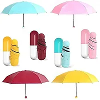 Protection tablet umbrella | capsule umbrella For Rain Windproof  Sun Protection Features(pack of 1)-thumb1