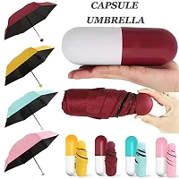 Ultra Mini UV Coated 4-Fold Travel Capsule Umbrella, 100 cm (Assorted color-Pack of 1)-thumb2