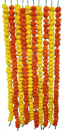 Elegant Artificial Marigold Flowers Home Decoration 60 inch Pack of 10-thumb2