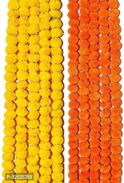 Elegant Artificial Marigold Flowers Home Decoration 60 inch Pack of 10-thumb0