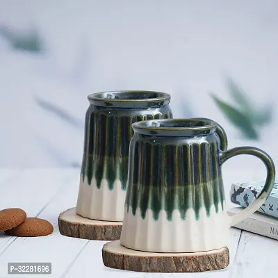 Stylish Ceramic Glossy Studio Pottery Coffee Mug Pack Of 2