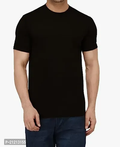 Men Cotton Solid Casual T-Shirt-thumb0