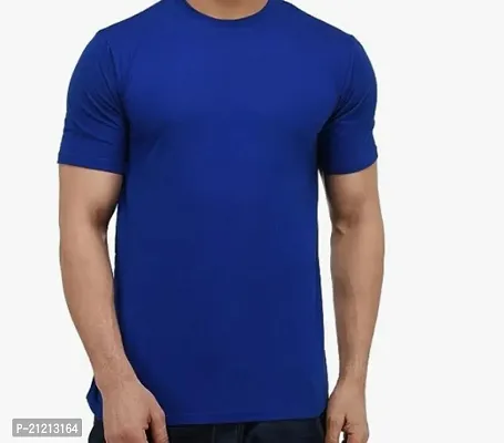 Men Cotton Solid Casual T-Shirt-thumb0