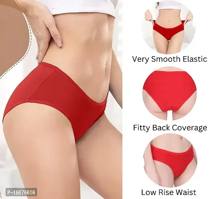 EMBATA Women's Ultra Stretch Spandex Bikini Panties, High-Cut Full Coverage  Cool Underwear for Women Pack of 2