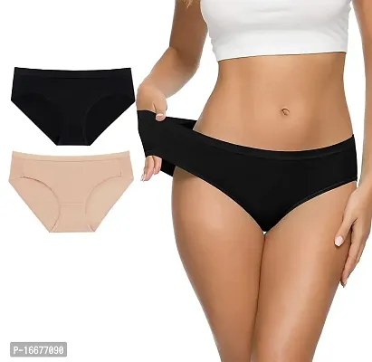 EMBATA Women's Ultra Stretch Spandex Bikini Panties, High-Cut Full Coverage  Cool Underwear for Women Pack of 6