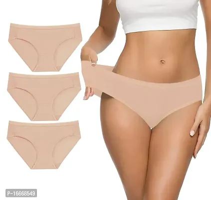 Super Soft High Waisted Nylon Women's Panties 3 Pack - Full Coverage,  Breathable, No-Fade Briefs