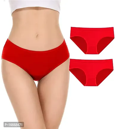 EMBATA Womens Underwear Lycra Cotton Panties Bikini Hipster Briefs Set for Ladies Teen Girls Comfortable Breathable 2 Pack