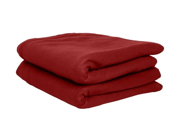 Classic Fleece Solid Single Blanket, Pack of 2