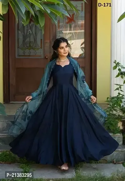 Stylish Navy Blue Georgette  Dress For Women
