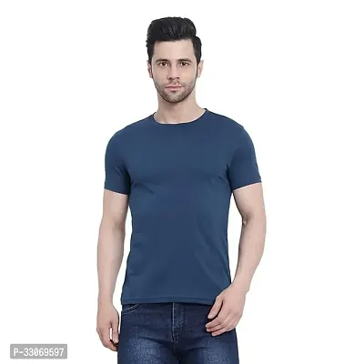 Stylish Polyester Solid Tshirt for Men-thumb0