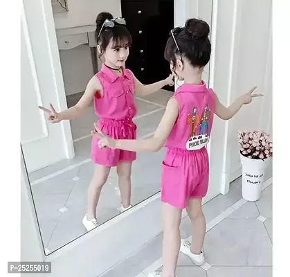 Fabulous Crepe Two Piece Dress For Girls
