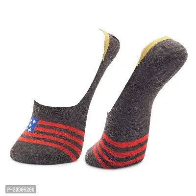 VIE ELEGANTO -Men's Ankle Socks No Show Socks For Loafer Sneakers Low Cut Premium Cotton Blend Socks With Non-Slip Grips | Set Of 3 Loafer Multicolor Socks-thumb3