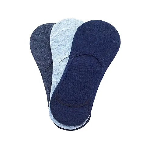 VIE ELEGANTO - Men's Ankle Socks No Show Socks For Loafer Sneakers Low Cut Premium Cotton Blend Socks With Non-Slip Grips | Set Of 3 Loafer Multicolor Socks
