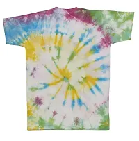 VIE ELEGANTO Ultra-Soft  Breathable Tie  Dye Hand Crafted Cotton Round Neck T-Shirts for Both Women  Men-thumb2
