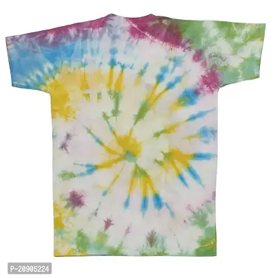 VIE ELEGANTO Ultra-Soft  Breathable Tie  Dye Hand Crafted Cotton Round Neck T-Shirts for Both Women  Men-thumb3