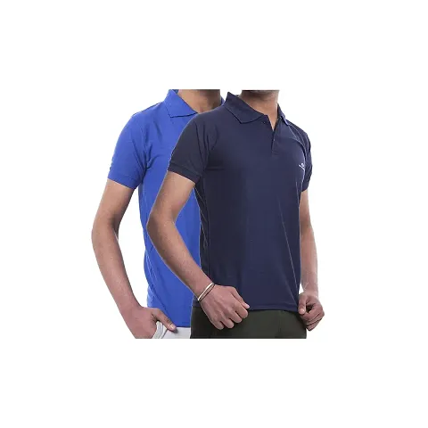 VIE ELEGANTO Polo T-Shirts Combo Pack of 2