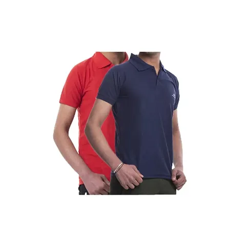 VIE ELEGANTO Polo T-Shirts for Men Boys Combo Cotton Casual use Regular Gift for Birthday Pack of 2